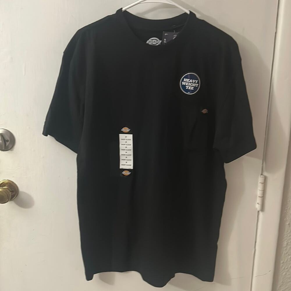 Dickies Black Short Sleeve Heavyweight Crew Tee M NEW Classic Preppy Nautical